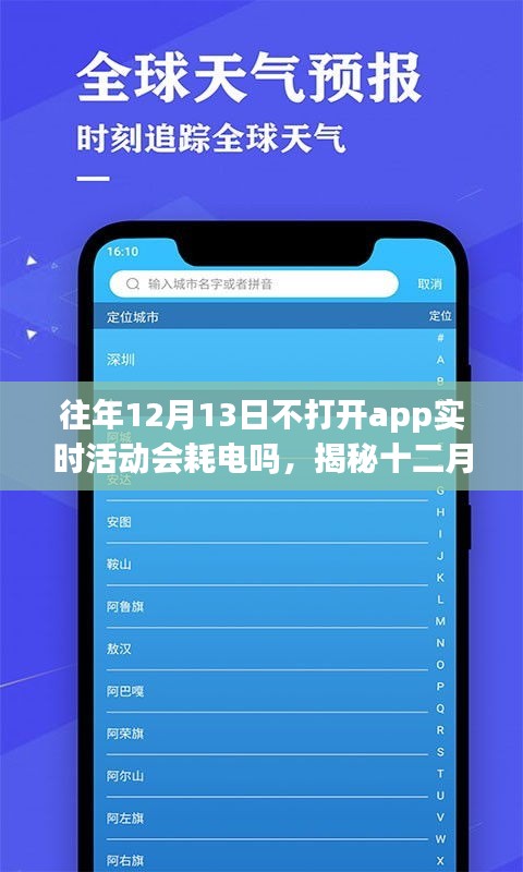揭秘，十二月十三日不打開應(yīng)用程序?qū)崟r活動是否會導(dǎo)致耗電？