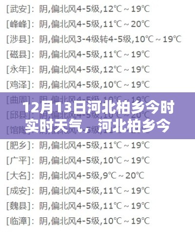 河北柏鄉(xiāng)12月13日實(shí)時(shí)天氣深度測評與體驗(yàn)分析報(bào)告