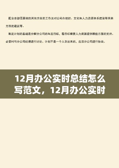 12月辦公實(shí)時(shí)總結(jié)撰寫指南，范文結(jié)構(gòu)、觀點(diǎn)論述與實(shí)例展示