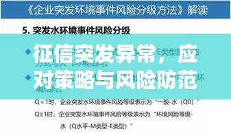 征信突發(fā)異常，應(yīng)對(duì)策略與風(fēng)險(xiǎn)防范指南！