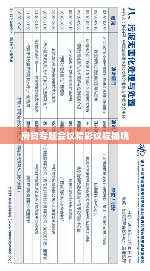 房貸專題會(huì)議精彩議程揭曉