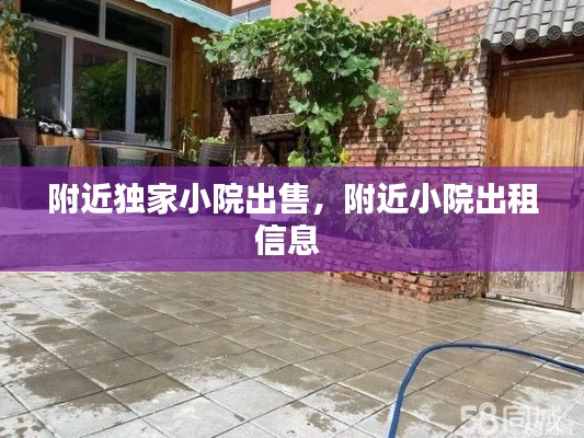 附近獨家小院出售，附近小院出租信息 