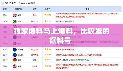 獨家爆料馬上爆料，比較準的爆料號 