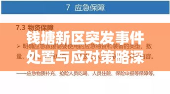 錢(qián)塘新區(qū)突發(fā)事件處置與應(yīng)對(duì)策略深度解析