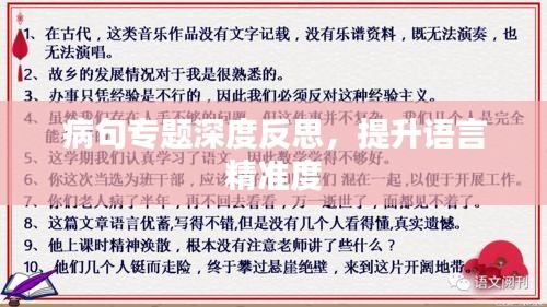 病句專(zhuān)題深度反思，提升語(yǔ)言精準(zhǔn)度