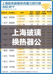 上海玻璃換熱器公司排名大揭秘！專業(yè)權(quán)威榜單出爐！