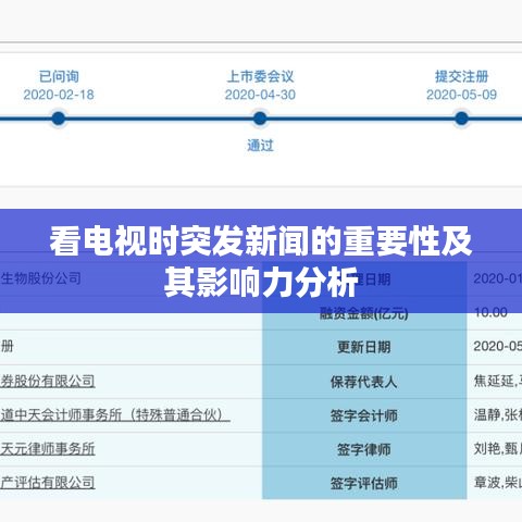 看電視時突發(fā)新聞的重要性及其影響力分析
