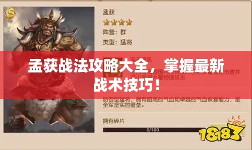 孟獲戰(zhàn)法攻略大全，掌握最新戰(zhàn)術(shù)技巧！