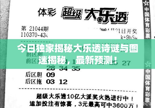 今日獨(dú)家揭秘大樂透詩謎與圖迷揭秘，最新預(yù)測！