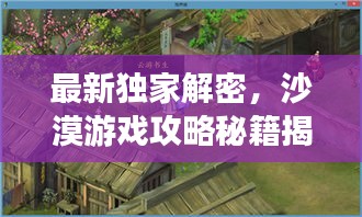 最新獨家解密，沙漠游戲攻略秘籍揭秘
