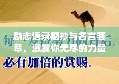 勵(lì)志語(yǔ)錄摘抄與名言薈萃，激發(fā)你無(wú)盡的力量源泉