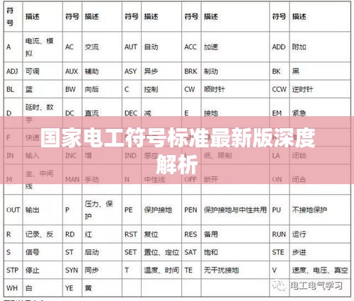 國家電工符號標準最新版深度解析
