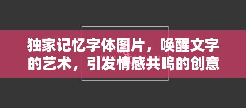 獨(dú)家記憶字體圖片，喚醒文字的藝術(shù)，引發(fā)情感共鳴的創(chuàng)意視覺(jué)體驗(yàn)