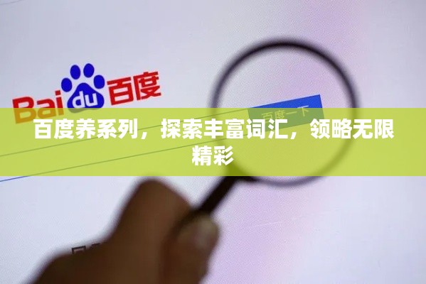 百度養(yǎng)系列，探索豐富詞匯，領(lǐng)略無限精彩