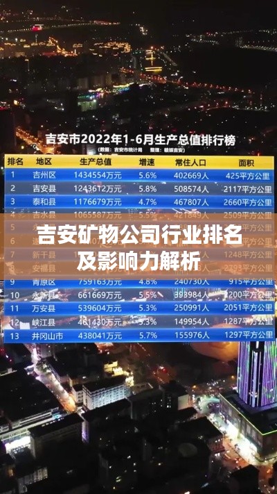 吉安礦物公司行業(yè)排名及影響力解析