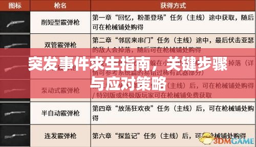 突發(fā)事件求生指南，關鍵步驟與應對策略