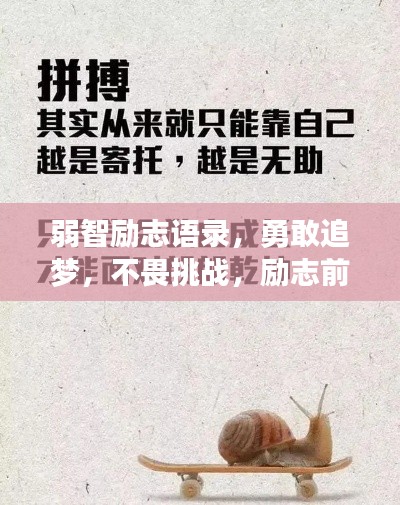 弱智勵(lì)志語(yǔ)錄，勇敢追夢(mèng)，不畏挑戰(zhàn)，勵(lì)志前行！